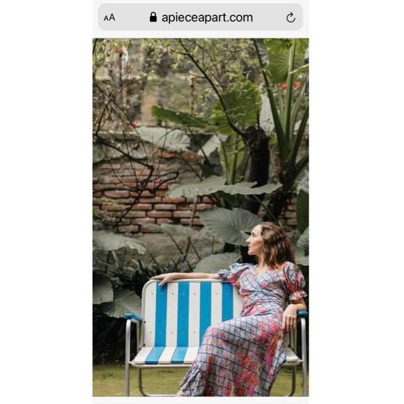 EUC 💗 APIECE APART 100% Silk Chabrol Wrap Top + Feliz Wrap Skirt Set - Picture 7 of 10